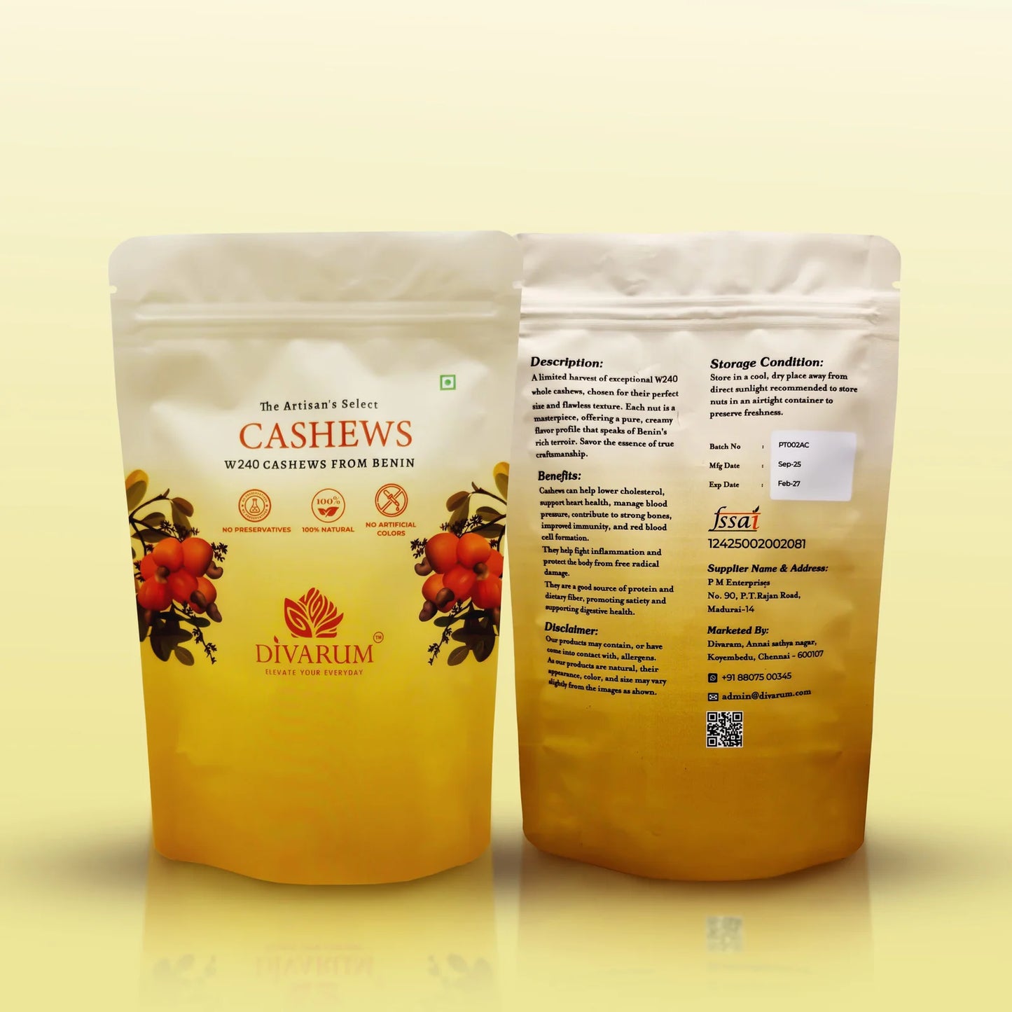ARTISAN CASHEWS 75gm