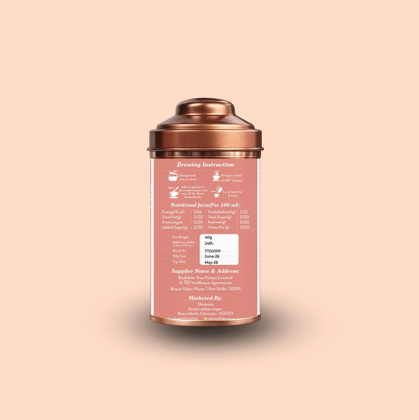 PRISTINE PEACH PREMIUM 40gm